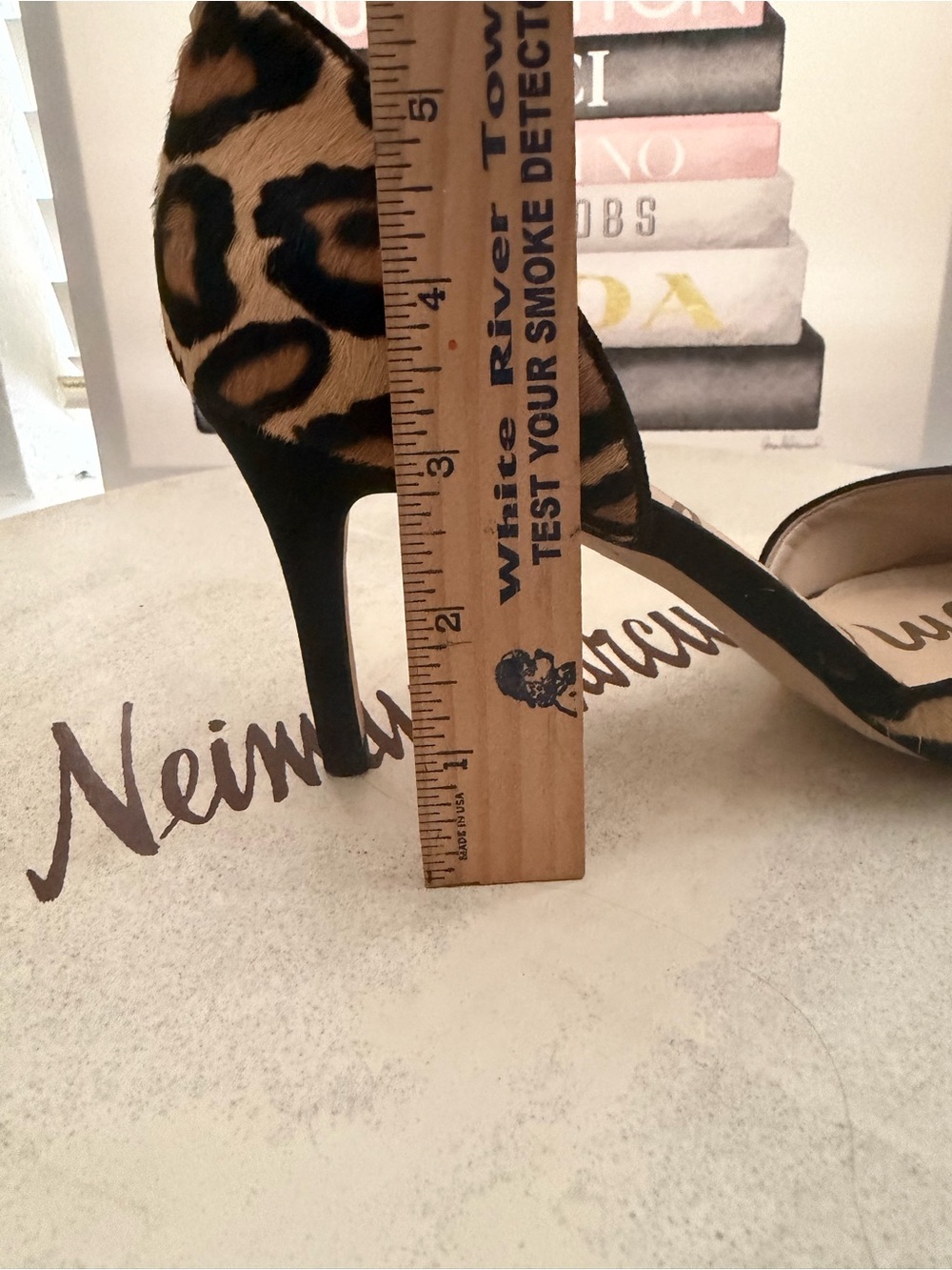 Sam Edelman Telsa Leopard Haircalf Heels Size 9.5 Pointed Toe - Picture 9 of 9